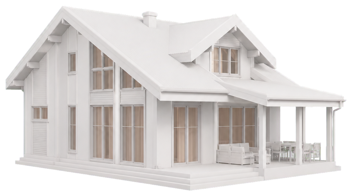 Объёмная BIM-модель частного дома